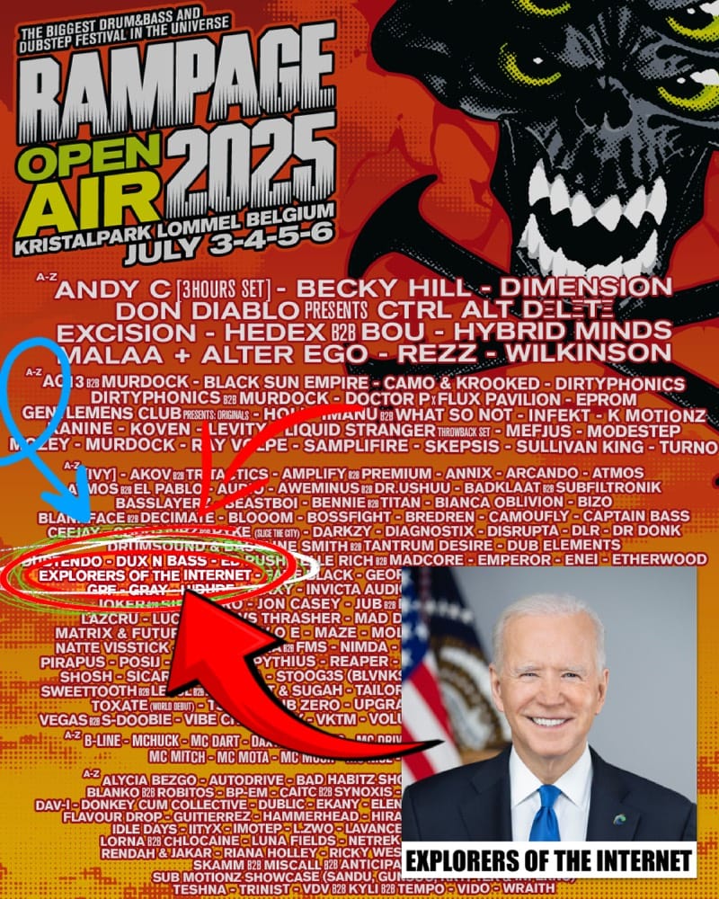 Line-up poster for Rampage Open Air 2025.
